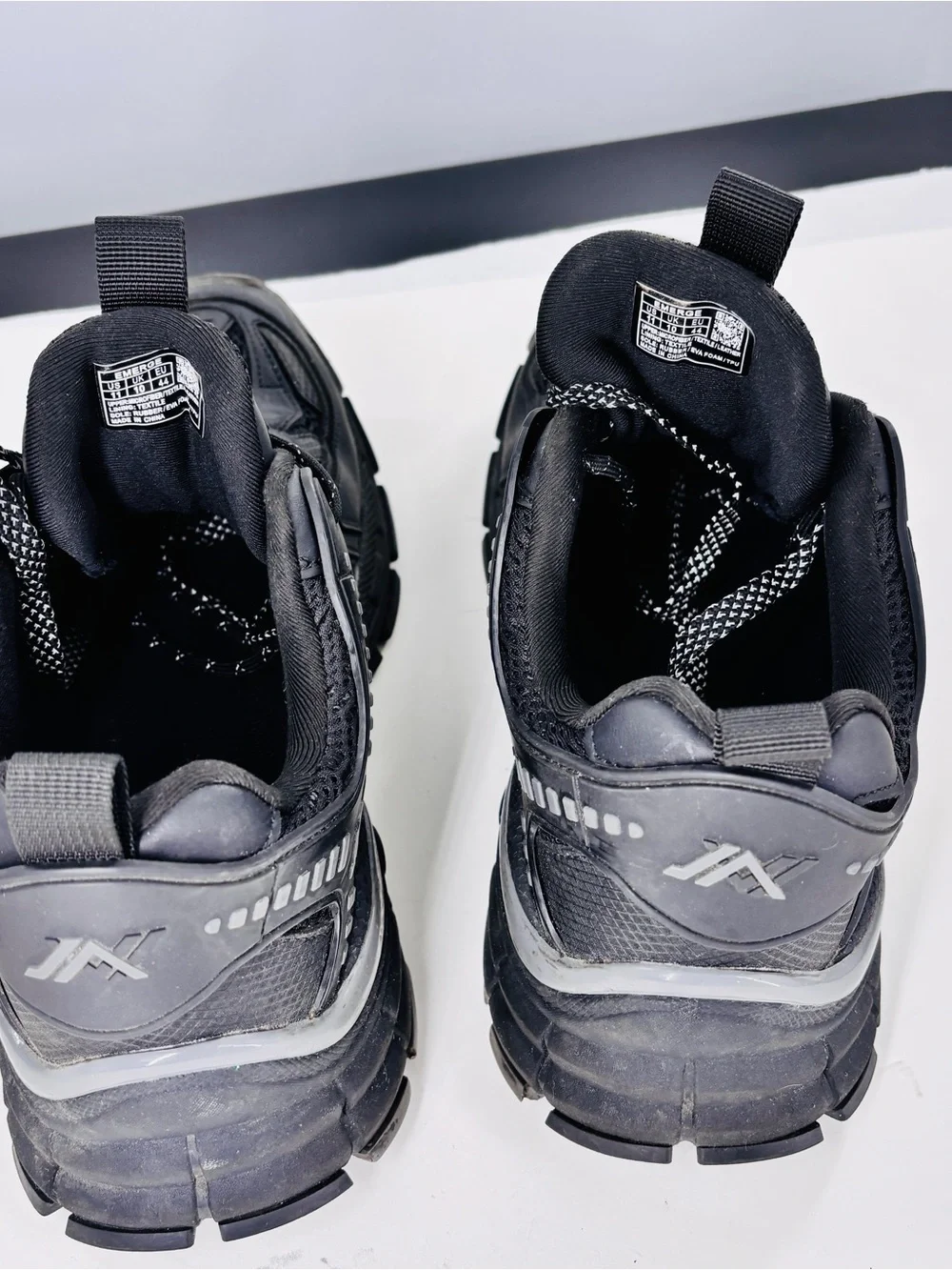 Javi Black and White Sneakers with Chunky Sole and Breathable Upper